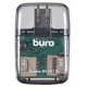 Картридер USB 2.0 Buro BU-CR-110 (внешний, SDHC,MS,M2,MicroSD) черный