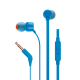 Наушники с микрофоном JBL T110 BLU синий (внутриканальные, с 4-х конт Jack для телефонов и ноутбуков)