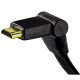 Кабель HDMI 19M/19M ( 2 м) позолоченные контакты (v 1.4) Carrefour поворотный разъем (CFL-DAV11)