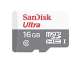 Карта MicroSDHC 16 Gb Sandisk Ultra 80 SDSQUNS-016G-GN3MA (Class 10, до 80 Мб/с, с адаптером SD)