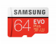 Карта SecureDigital Micro Card (SDXC Micro) 64 Gb Class 10 (U3) (с адаптером SD, скорость записи 60 Мб/с, чтения 100 Мб/с ) Samsung EVO PLUS 2 (MB-MC64GA/RU)
