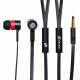 Наушники с микрофоном Оклик HS-S-220 красный (внутриканальные, с 4-х конт Jack для телефонов и ноутбуков)