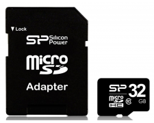  MicroSDHC  32 Gb Silicon Power SP032GBSTH010V10 (Class 10,   SD)