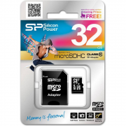  MicroSDHC  32 Gb Silicon Power SP032GBSTH010V10 (Class 10,   SD)