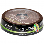  CD-RW 700Mb,  10 . CakeBox TDK
