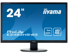  24" Iiyama E2483HS-B3 1ms (FHD 1920x1080, TN, VGA, HDMI, DP, 170/160,  HDMI) 