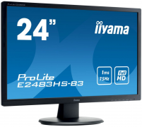  24" Iiyama E2483HS-B3 1ms (FHD 1920x1080, TN, VGA, HDMI, DP, 170/160,  HDMI) 