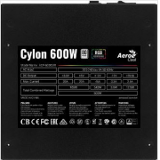    600W Aerocool Cylon 600 80+ (FAN120) (24+4+4pin,3xIDE,5xSATA, 2x8(6)pin(Video), , RGB LED) Ret