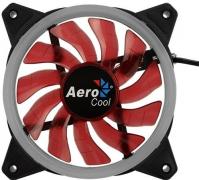  120x120x25 Aerocool Rev Red 120 (1200 rpm, LED Red, , 3pin+Molex)