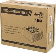    450W Aerocool ECO-450 (FAN120) (24+4pin, 2xIDE,1xFDD,2xSATA, 1x6pin(Video)) Ret