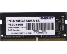     DDR4  8 Gb Patriot PSD48G266681S (SODIMM, PC4-21300, 2666MHz, 1.2v)
