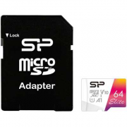  MicroSDXC  64 Gb Silicon Power SP064GBSTXBV1V20SP  (Class 10,  100 /,   SD)
