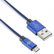  USB - micro USB [2.0 ] Digma (, 2A) (MICROUSB-2M-BRAIDED-BL) 