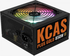    850W Aerocool KCAS PLUS GOLD 850W ARGB 80+ gold (FAN120) (24+2x(4+4)pin) (4xIDE,1xFDD,8xSATA,3x8(6)pin(VGA), )
