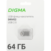 Flash  64  Digma DRIVE2 DGFUM064A20SR (USB2.0, Nano)