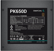    650W Deepcool PK650D 80+ bronze (FAN120) (24+4+4pin) (4xIDE,7xSATA,4x8(6)pin(VGA), )